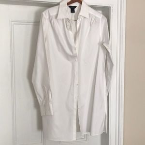 Brooks Brothers white Button down Tunic